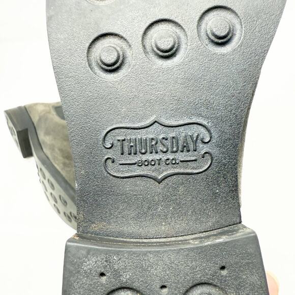 Thursday Boot Co Gray Suede Chelsea Boots Size 7.5 Pull On Handmade in Mexico - Picture 6 of 9